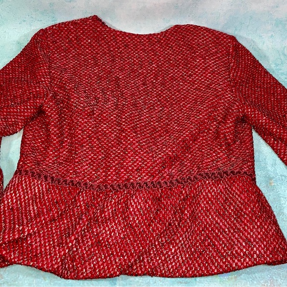Red Bouclé Jacket - Picture 3 of 16
